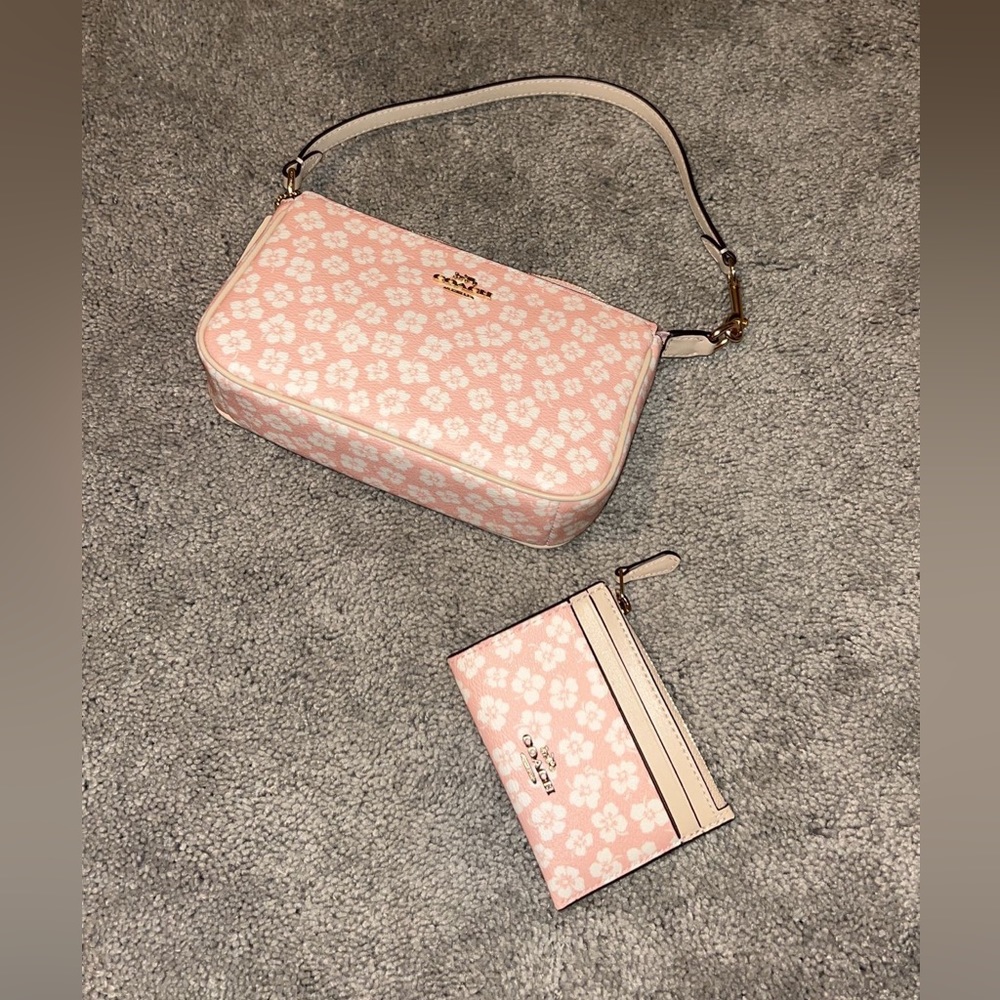 Coach Nolita 19 with Graphic Ditsy Floral Print & Wallet